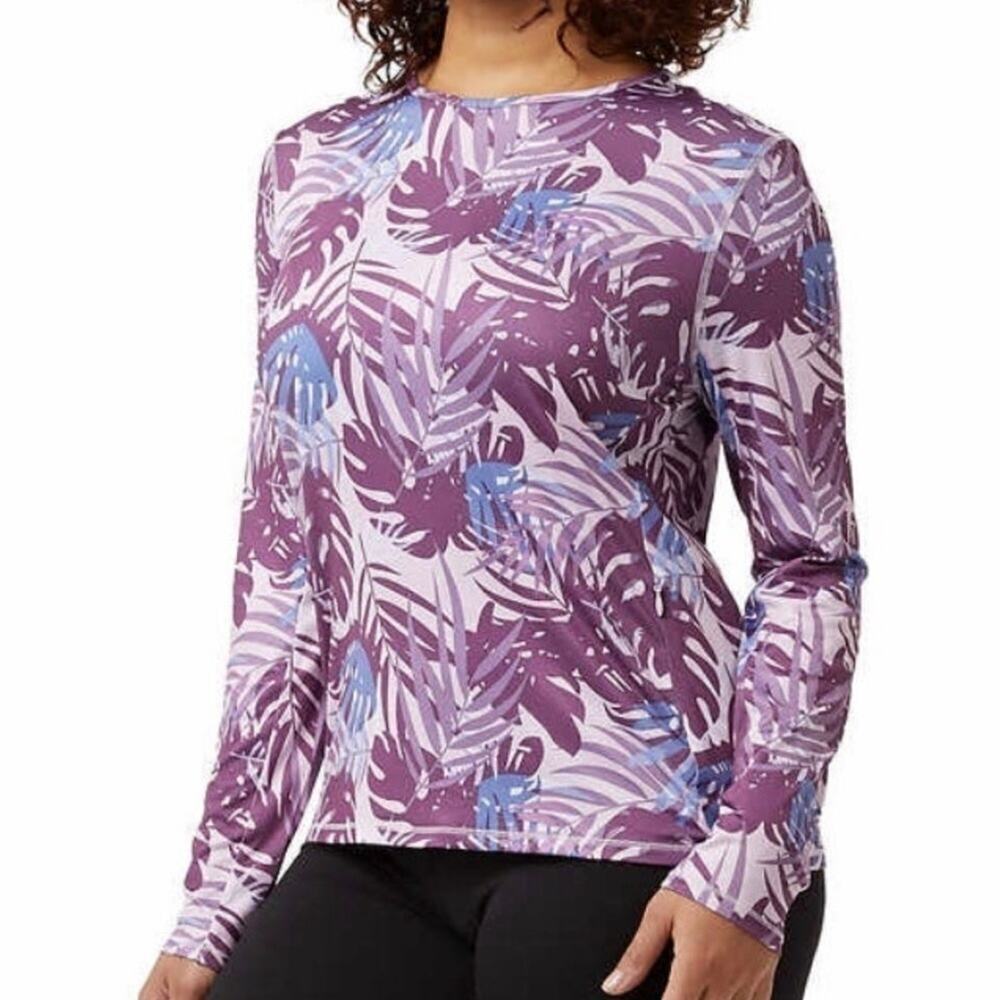 32 Degree's Women's Sun Tee Long Sleeve Purple Size XL NWT